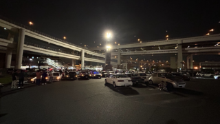 Countless cars in Daikoku area parking