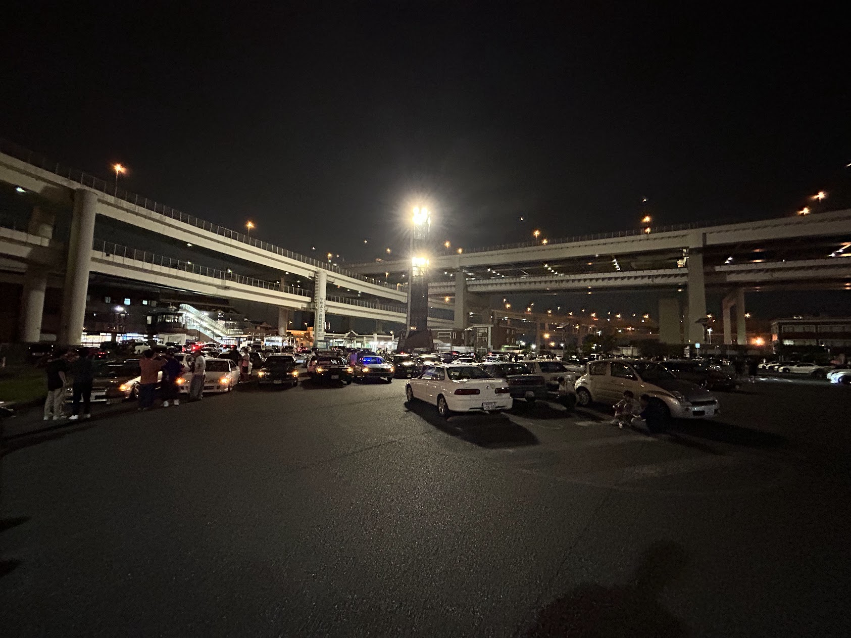 Countless cars in Daikoku area parking