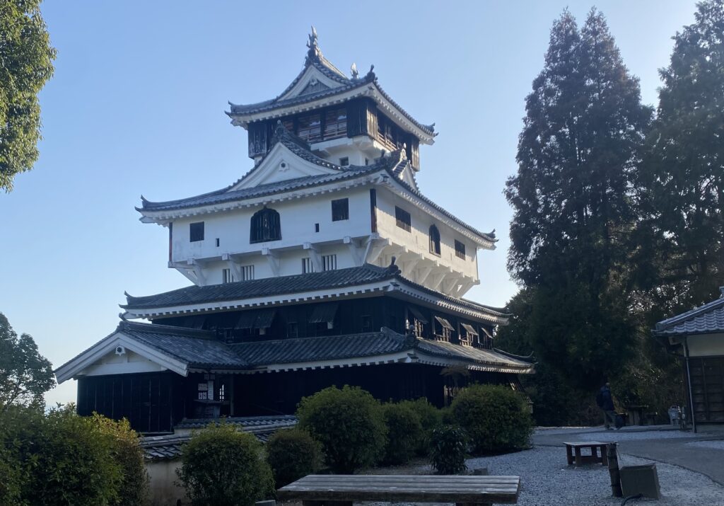 Iwakuni Castle, a historic castle standing under the blue sky